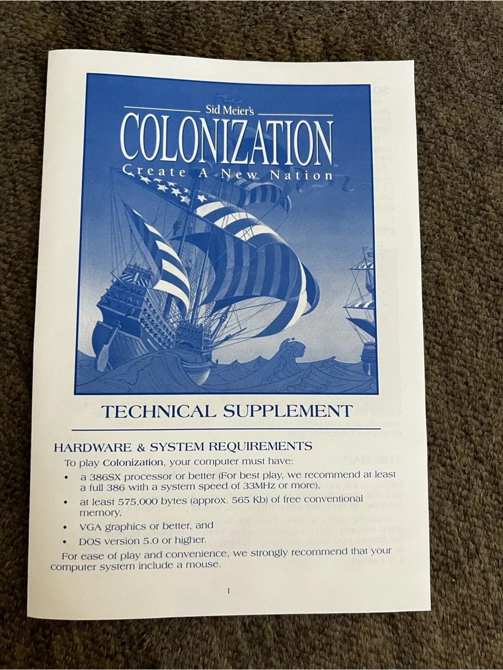 Sid Meier's Colonization (1994) PC Big Box - 100% Complete